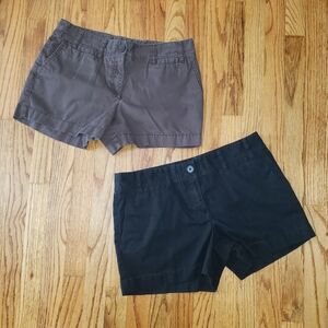LOFT (2) Women’s Original Shorts - Black & Brown Size: 6